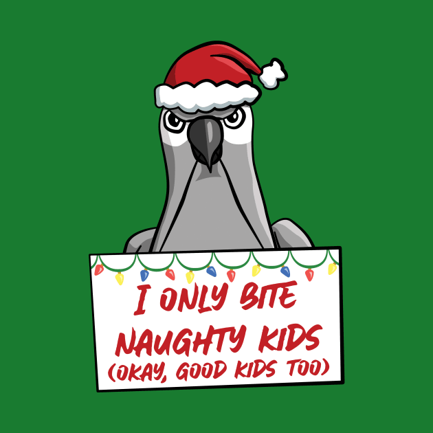 Only Bite Naughty Kids African Grey by punkburdarts