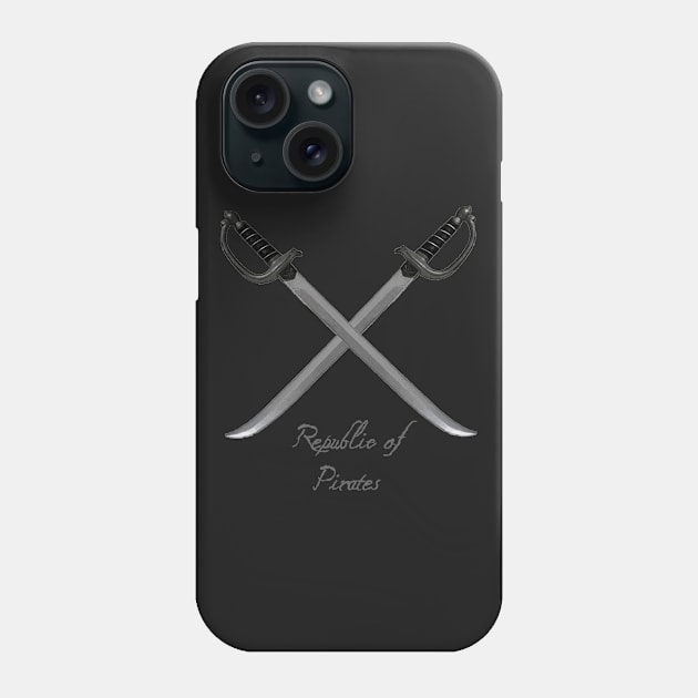 Pirate Sword Silver Phone Case by MMArt