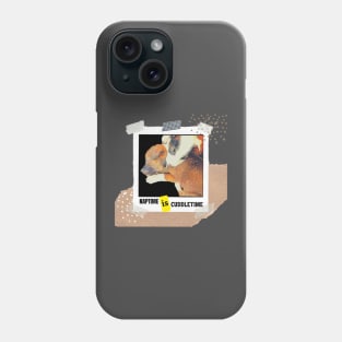 Naptime Is Cuddletime Cute Aspin Breed Puppies Sleeping And Cuddling Phone Case