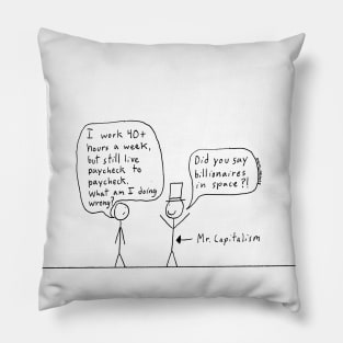 Mr. Capitalism (trasparant background) Pillow