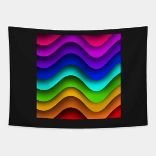 Rainbow Wave Tapestry