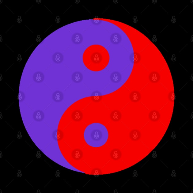 Yin Yang in blue and red by NovaOven