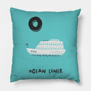 O is Ocean Liner Pillow