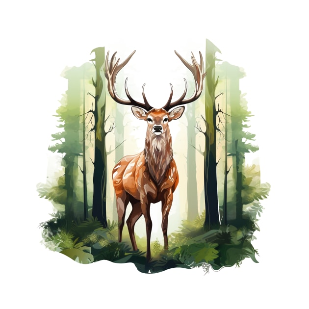 Deer And Forest by zooleisurelife