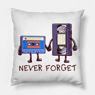 Never Forget VHS Cassette Pillow