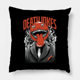 Death Jokes Smiley face Pillow