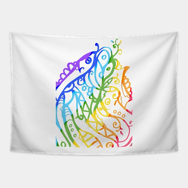 Very beautiful decorative colorful abstract lines Tapestry by JNAA