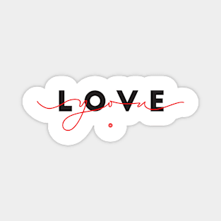 Love you black edition Magnet