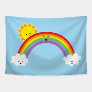 Happy Rainbow | by queenie's cards Tapestry