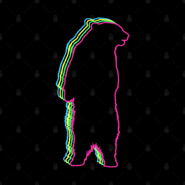 Bear 80s Neon by Nerd_art