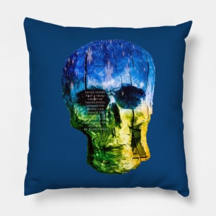 Skull- Never Doubt -Snowflake Pillow