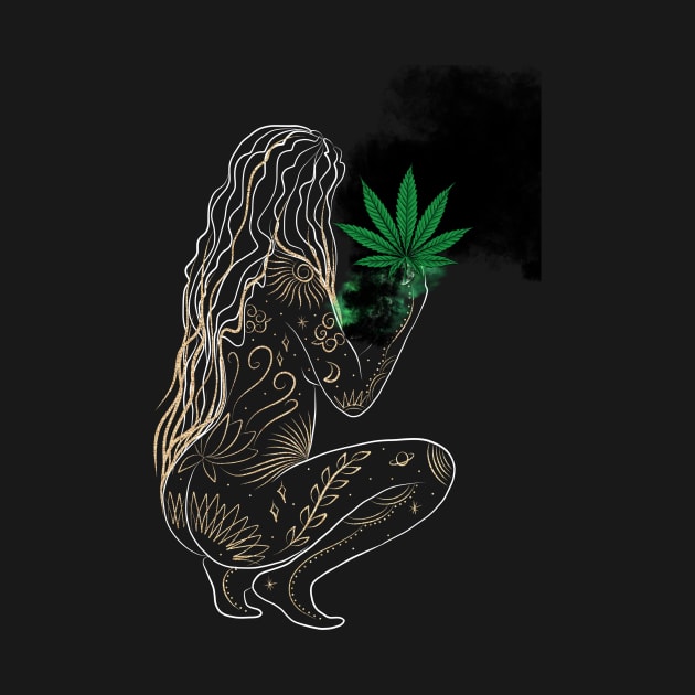 420 weed leaf by LadiesGoldenSpiral