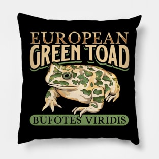 European Green Toad Pillow