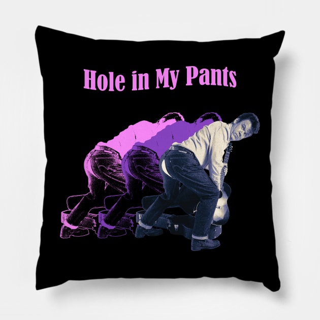 Hole in My Pants Shadow Vintage Pillow by Suka Gitarsar