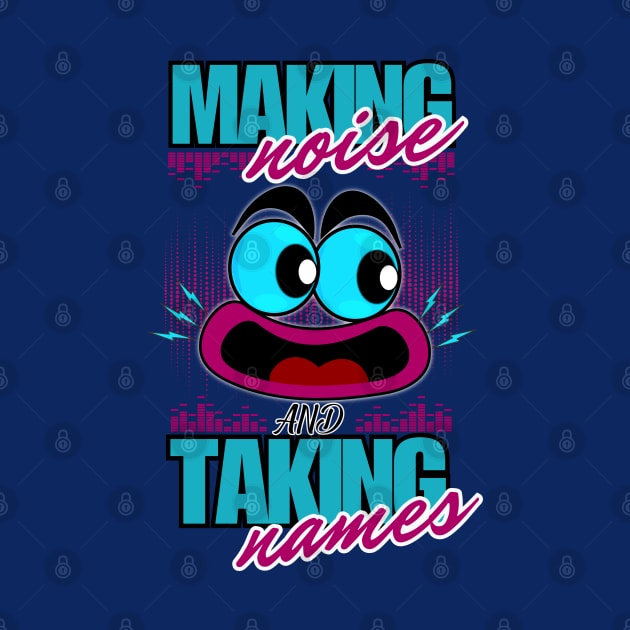 Making Noise and Taking Names - Shouting Funny Face Cartoon Emoji by AllFunnyFaces