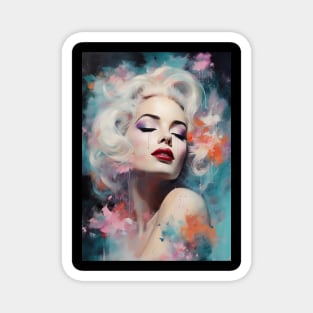 Marilyn Monroe Stylized Painting Magnet