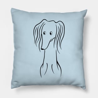 Funny Saluki Portrait Pillow