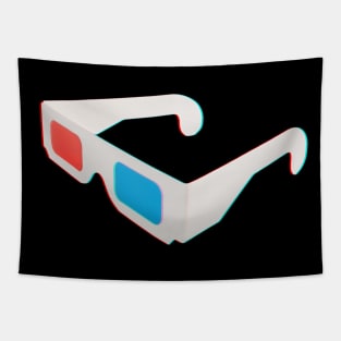 red blue anaglyph 3d eye candy glasses Tapestry