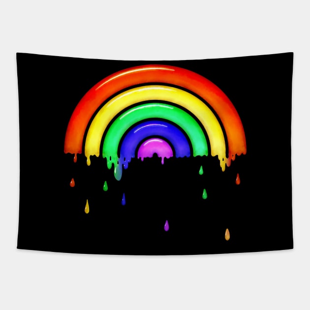 glassy retro rainbow Tapestry by SuRReal3D