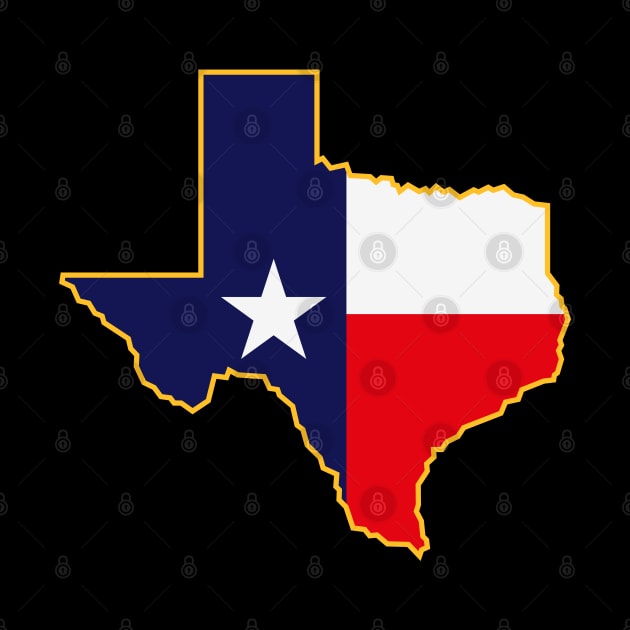 Texas With Flag (Lone Star State) by MrFaulbaum