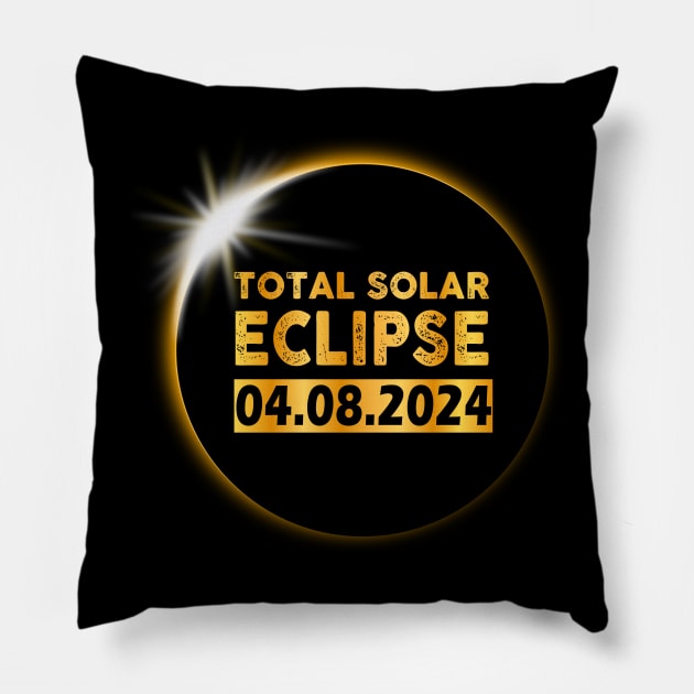 Total Solar Eclipse 2024 America Totality 04 08 24 Pillow by starryskin