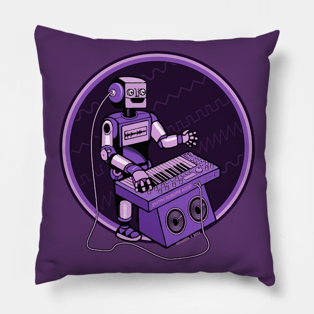 Synth Musician Robot playing Synthesizer Pillow by Mewzeek_T