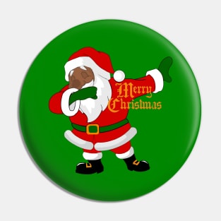 dabbing black santa claus funny christmas Pin