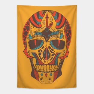 Cafe Time Skull Tapestry