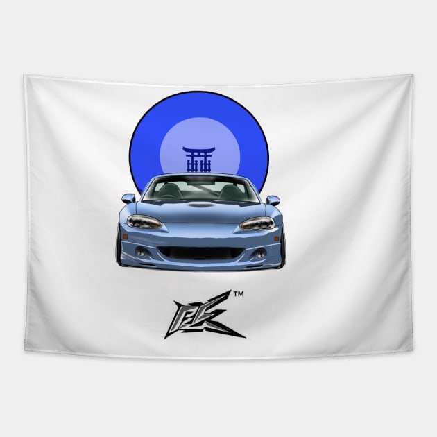 MAZDA MIATA NB STANCED SILVER Tapestry by naquash