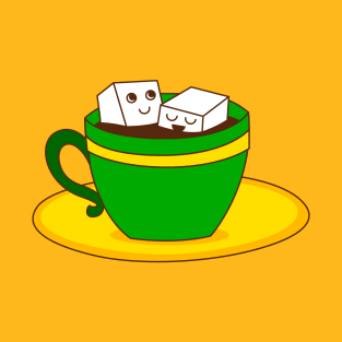 A cup of coffee with a couple of sugar cubes melting! T-Shirt