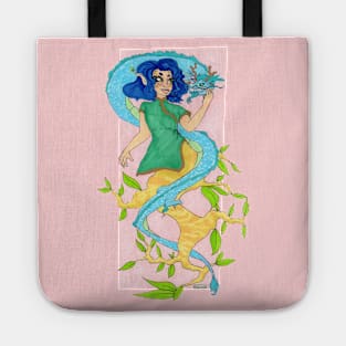 Dragon mermaid Tote