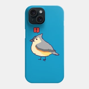 Tufted Titmouse with Exclamation Phone Case