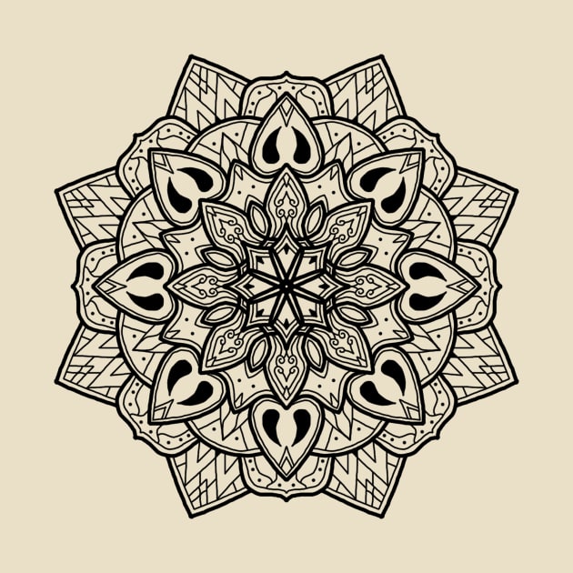 Mandala line black by ARTSYILA