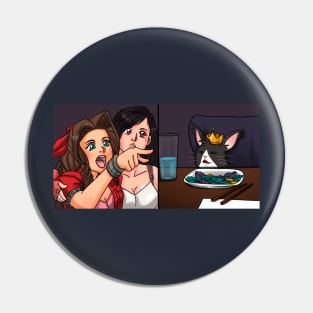 Aerith yelling at a Cait Sith Pin