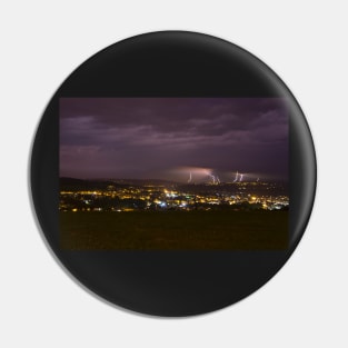 Lightning Storm at night over looking the Aire Valley from Bradford Pin