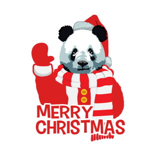 Funny Santa Claus Panda  Merry Christmas T-Shirt