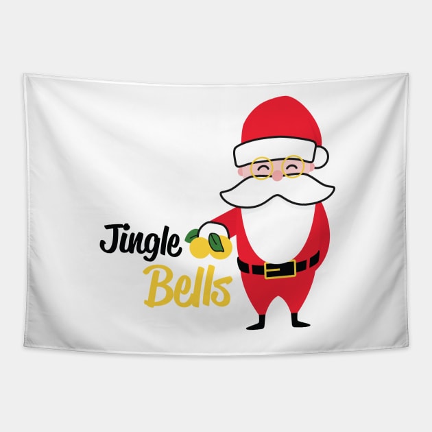 Jingle Bells Santa Tapestry by greenoriginals