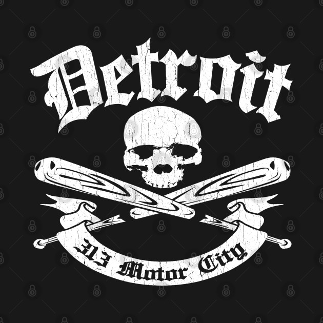 Disover Detroit 313 Motor City (vintage distressed look) - Detroit - T-Shirt