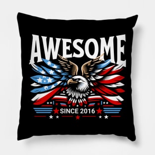 Awesome Since 2016 - Patriotic American Eagle Pillow