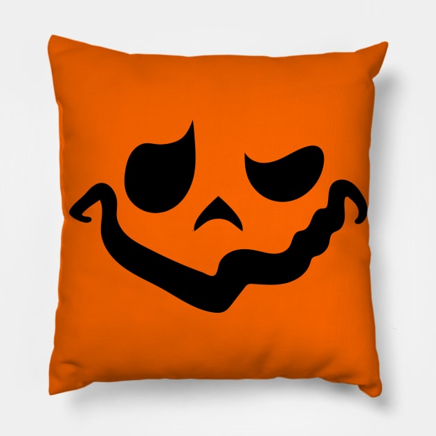 Quirky Jack-o-Lantern Face Pillow by Designs by Darrin