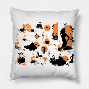 Halloween Night With Witches tee design birthday gift graphic Pillow