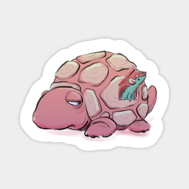 Tortoise and Mouse Magnet by Jason's Doodles