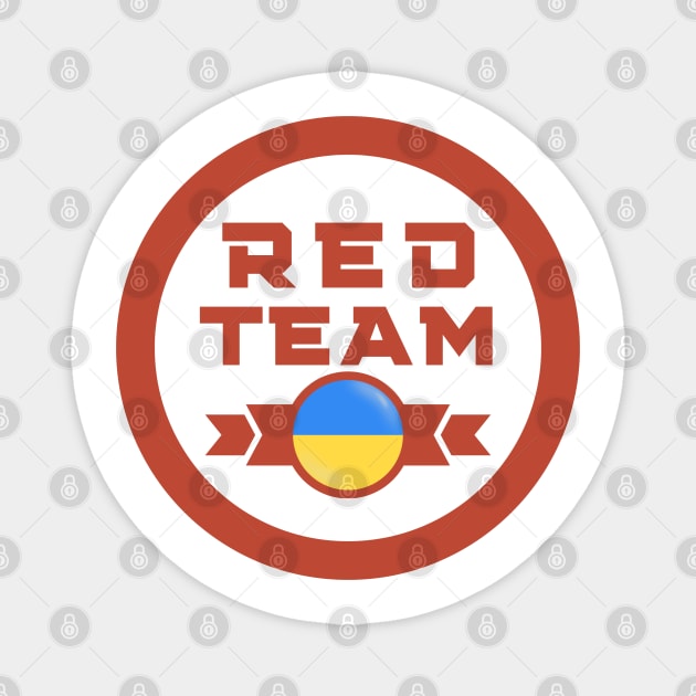 Cybersecurity Red Team Ukraine Gamification Badge CTF Magnet by FSEstyle