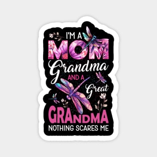 Dragonfly I'm a Mom Grandma and a Great Grandma Magnet