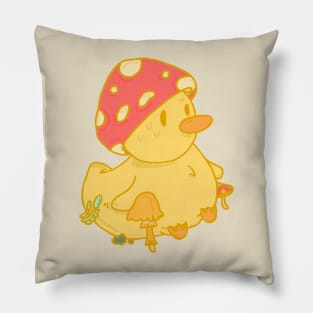 Mushroom Duckling Cottagecore Sobre Alba Pillow