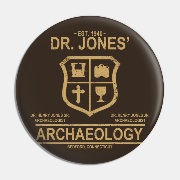 Dr. Jones' Archaeology Pin by Apgar Arts