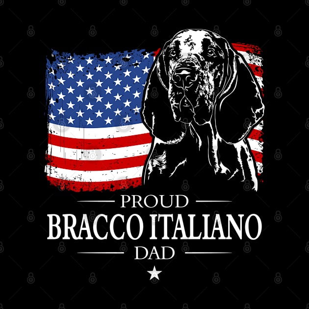 Proud Bracco Italiano Dad American Flag patriotic dog by wilsigns