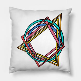 Triangles, Circles & Squares Pillow