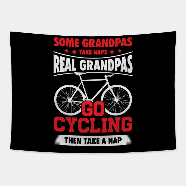 Bicycle Cycling Grandpa Cyclist Grandfather Gift Tapestry by Dolde08