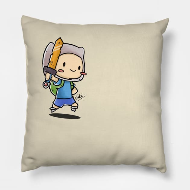 FINN THE HUMAN Pillow by KEMOSABE